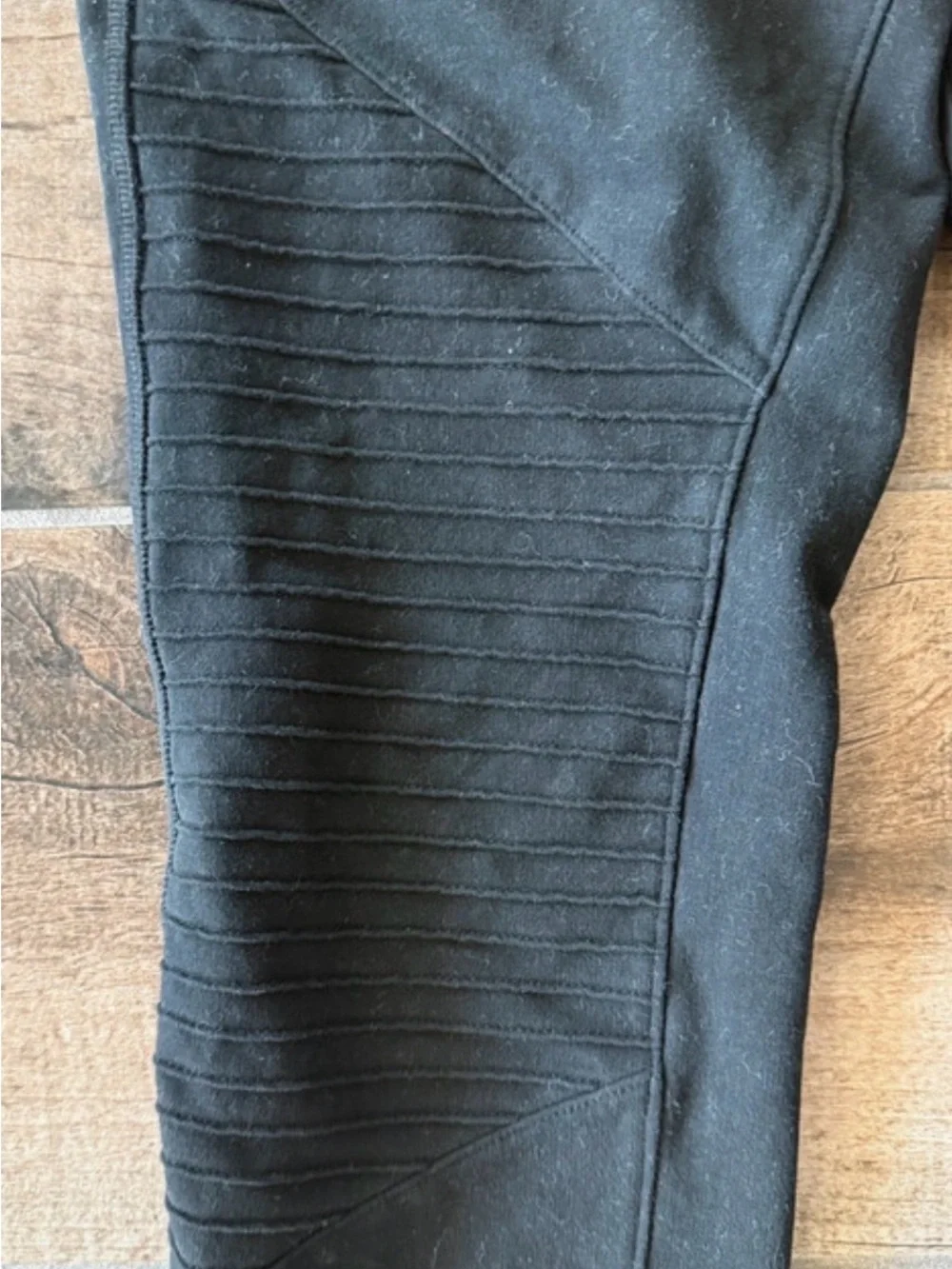Alo Black Ribbed Joggers with Logo